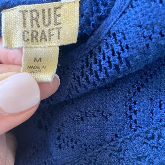 True Craft Dresses True Craft Navy Blue Flowy Summer Dress Poshmark